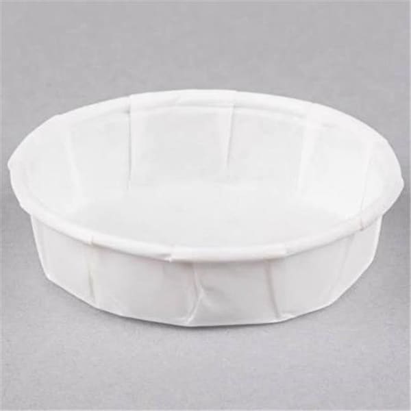 Genpak Genpak F075S 0.75 oz Squat Harvest Paper Portion Cup; White